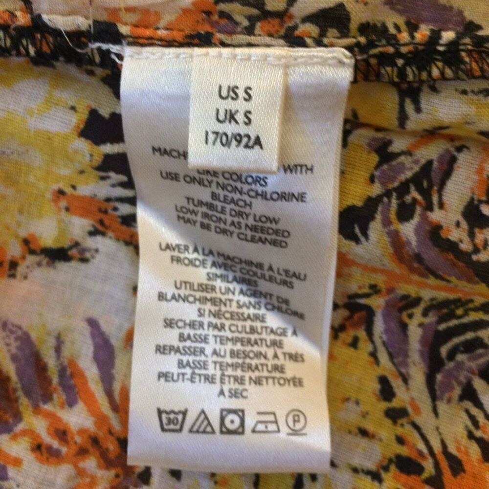 We The Free Cool Meadow Printed Top blouse Free People oversized small 100% cott - Picture 5 of 7